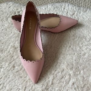 Adorable Coach flats in baby pink